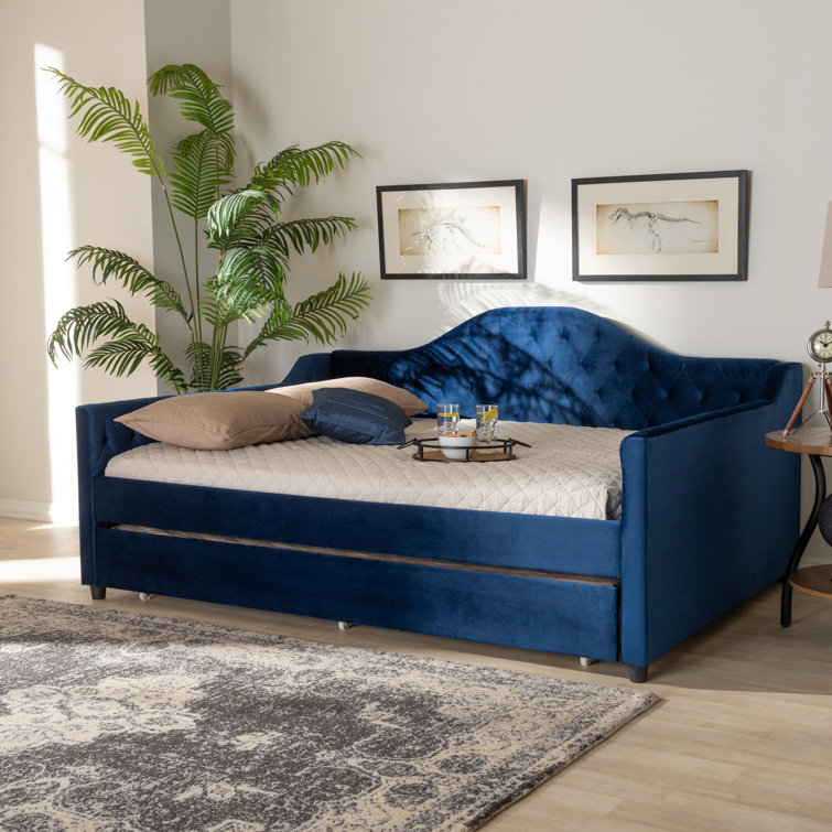 Everly Quinn Johnlewis Upholstered Daybed with Trundle & Reviews Wayfair